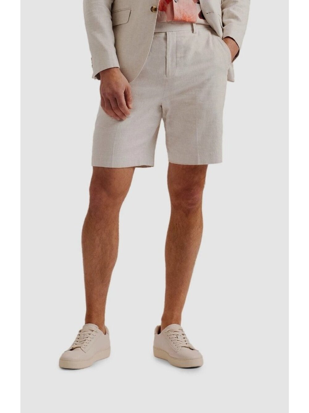 Ted Baker London Men's 38R Beige Cotton Blend Casual Chino Shorts P0294